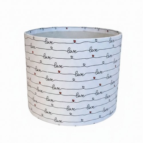 Кашпо картонное круглое (шляпная коробка) Сердце