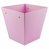 Кашпо картонне для квітів Ніжно-бузкова без ручок