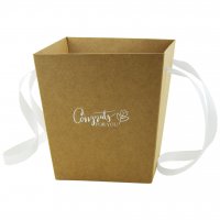 Cardboard flower pot with handle Craft