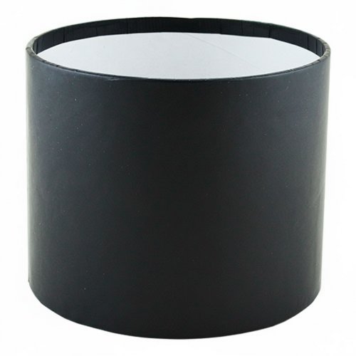 Кашпо картонне кругле (коробка капелюх) Чорне