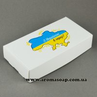 Коробка натуральна біла З Україною в серці!