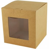 Коробка для 3D мыла Крафт с окошком
