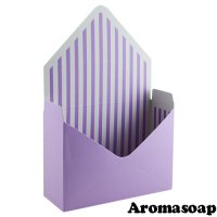 Коробка-конверт середня Бузкова для букета