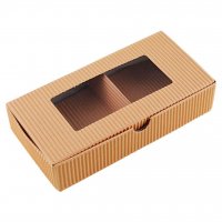 Natural box-corrugated with a beige window