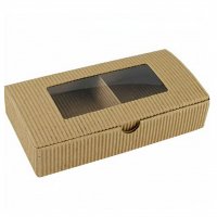 Коробка натуральная-Гофро с окошком