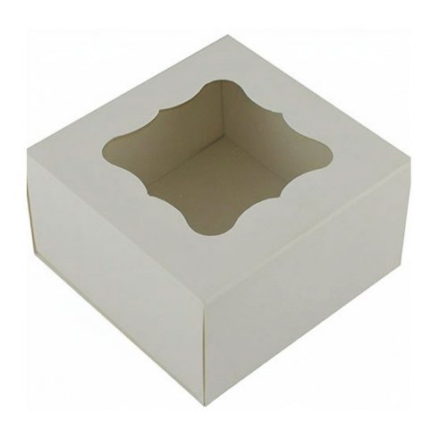Premium White box with figured window