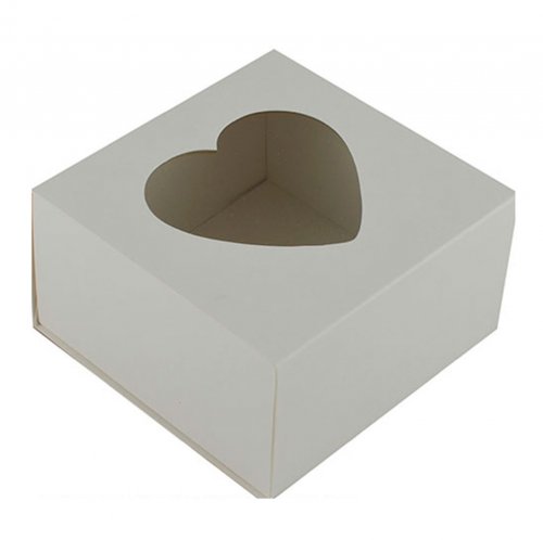 Premium white box with heart window
