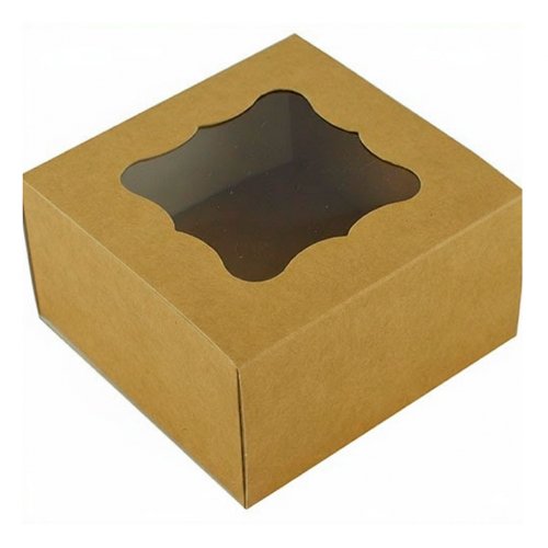 Коробка преміум Крафт з фігурним віконцем