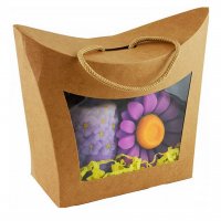 Коробка-сумочка Крафт с окошком