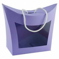 Коробка-сумочка Лавандовая с окошком