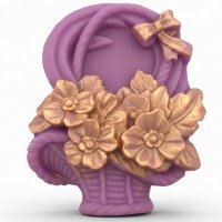 Корзинка с фиалками элит-форма