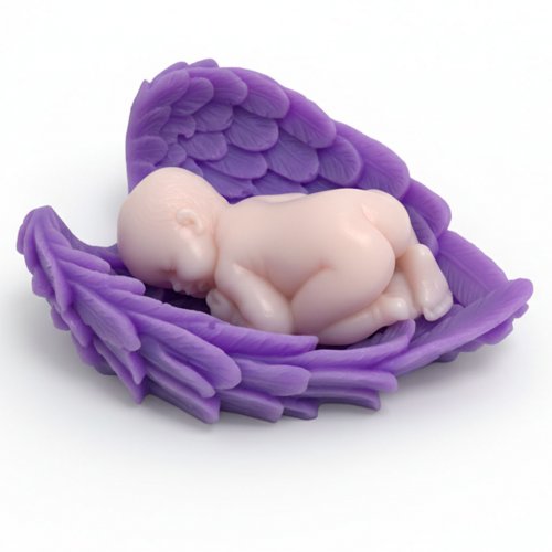 Крылья 3D + Спящий малыш 3D элит-формы (комплект из 2 форм)