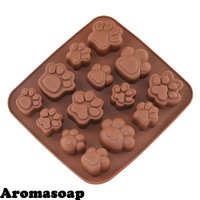 Soap mold Paw assorted mini plate (silicone)