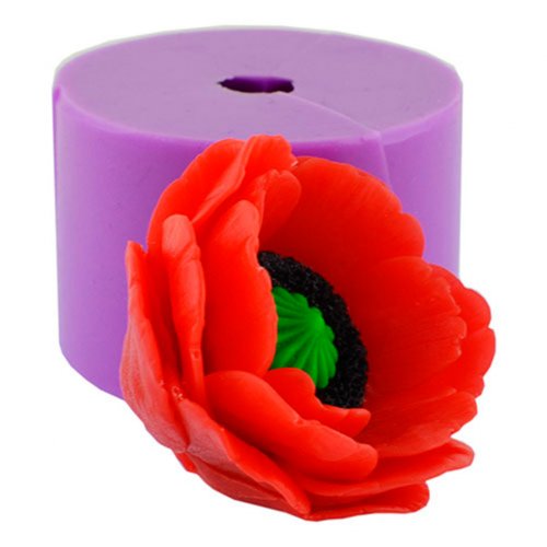 Мак раскрытый малый 3D 44 г силиконовая элит-форма