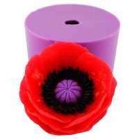 Мак раскрытый пышный 3D элит-форма