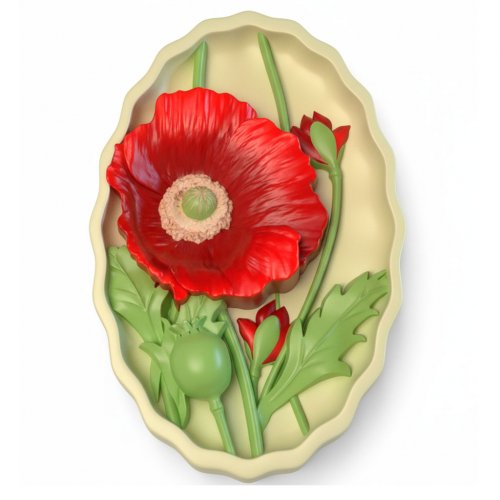 Маки в овале элит-форма