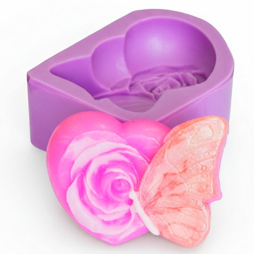 Бабочка с розой элит-форма