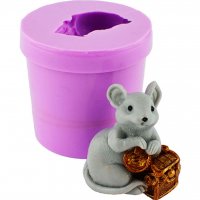 Мышка с сундуком монет 3D элит-форма