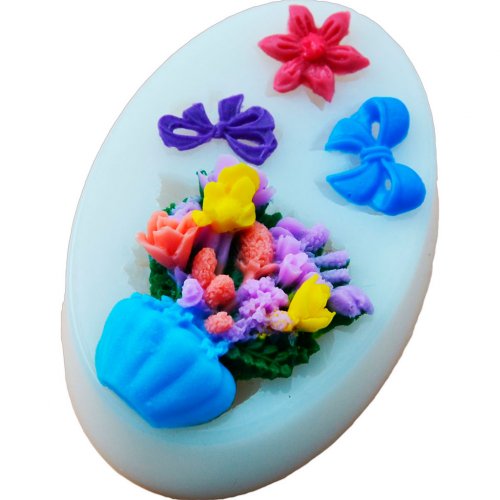 Молд 013 Горшок с цветами