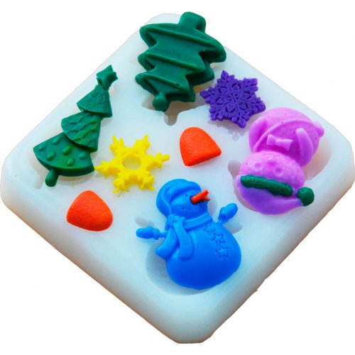 Mold 025 Snowmen and Christmas trees
