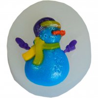 Mold 093 Snowman with a scarf