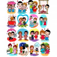 Набор картинок Love is