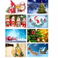 Набор картинок Новогодние мотивы под форму прямоугольник
