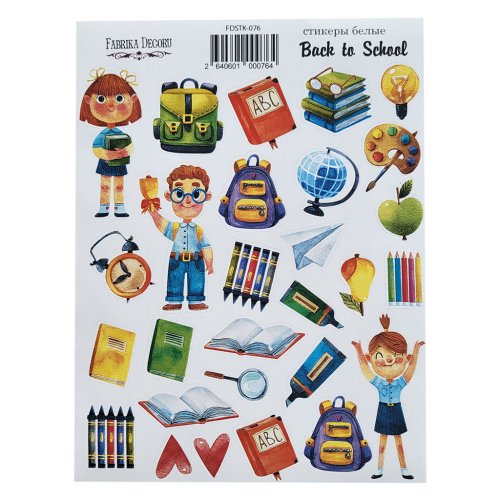 Набір наклейок (стікерів) 076 Back to school 28 шт