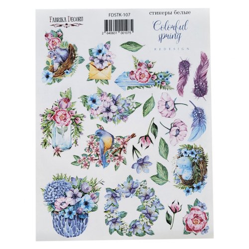 Набор наклеек (стикеров) 107 Colorful spring 22 шт