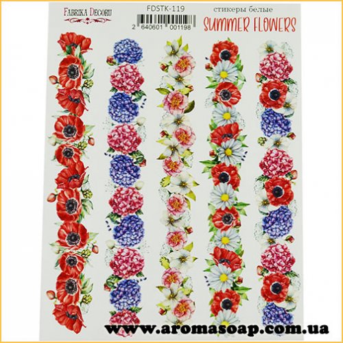 Набір наклейок (стікерів) 119 Summer flowers