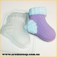 Right knitted sock 95 g plastic mold