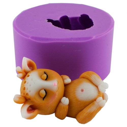 Олененок спящий большой 3D элит-форма