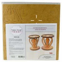 Заготівля для декорування Підсвічник Два Серця 336