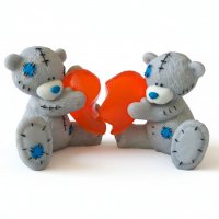Парочка Тедді з серцем 3D еліт-форма