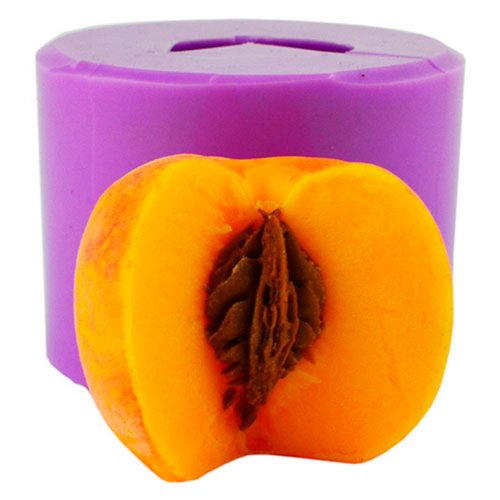 Персик половинка с косточкой 3D элит-форма