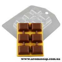 Плитка шоколадки 02 71 г форма пластикова