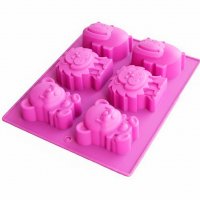 Soap molds Hippopotamus, Leva, Bear plate