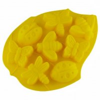 Пластина с бабочками, пчелами и божьей коровкой