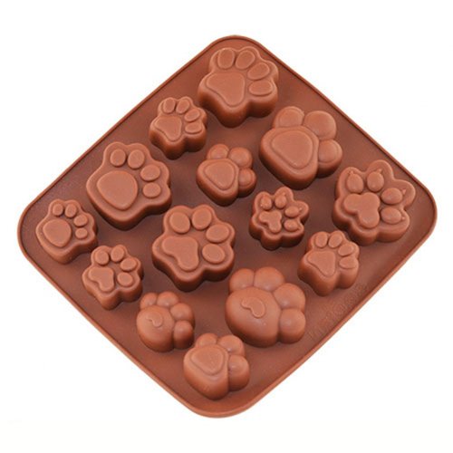 Форма для мыла Лапка ассорти мини пластина (силикон)