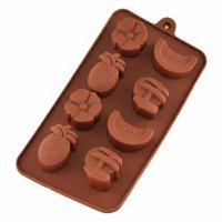 Пластина силіконова асорті Пальма, ананас, кавун, квітка