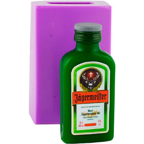 Bottle of liquor Jagermeister 3D silicone mold