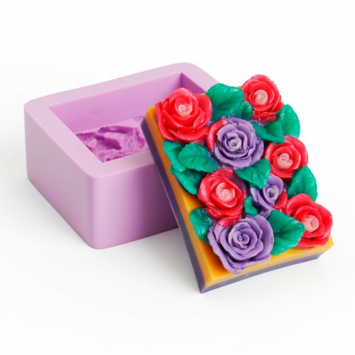 Meadow of roses silicone mold