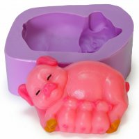Piglets with mom silicone mold
