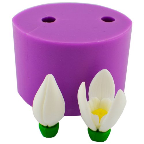Snowdrops-mini 2 flowers on 3D mold