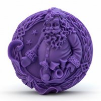 Santa with a beard silicone mold