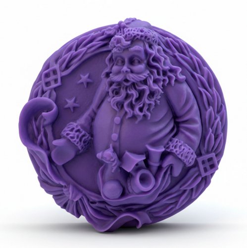 Santa with a beard silicone mold