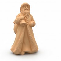 Santa Claus with a bag of gifts 3D silicone mold