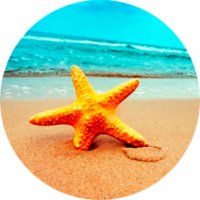 Picture on water-soluble paper Sea-003