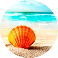 Picture on water-soluble paper Sea-006