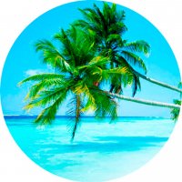 Picture on water-soluble paper Sea-011